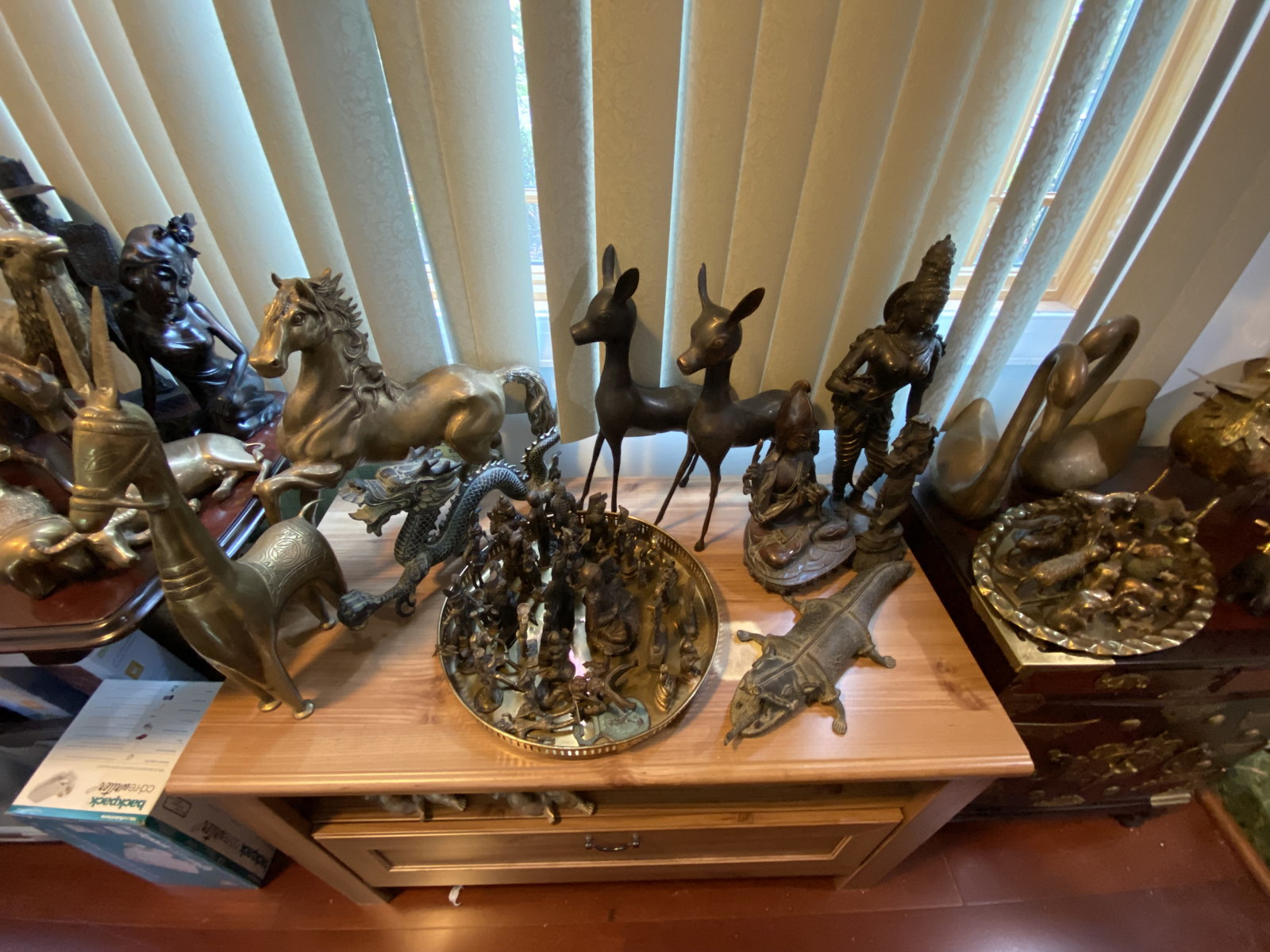 Large Collection of Brass and Bronze Figurines