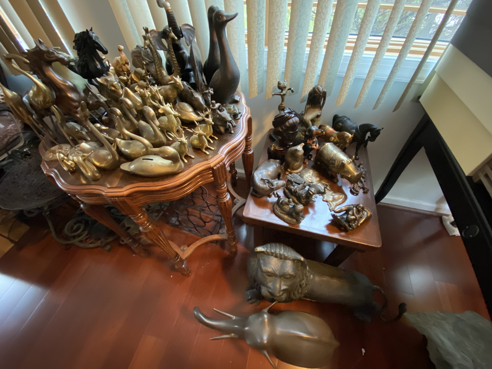 Large Collection Brass Animal Figurines