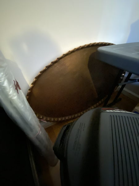 Large Brown Leather-Look Decorative Tray