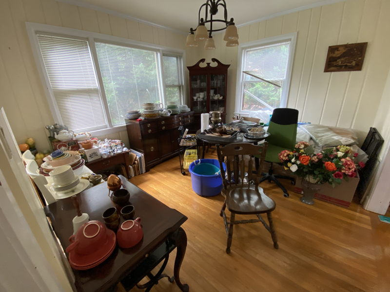 Crowded Dining Room Full of Estate Items